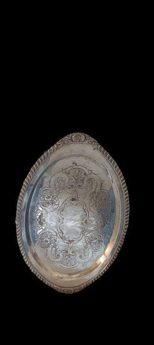 Sheffield - Dienblad - Verzilverd - Sheffield-dienblad, Antiek en Kunst, Antiek | Meubels | Tafels