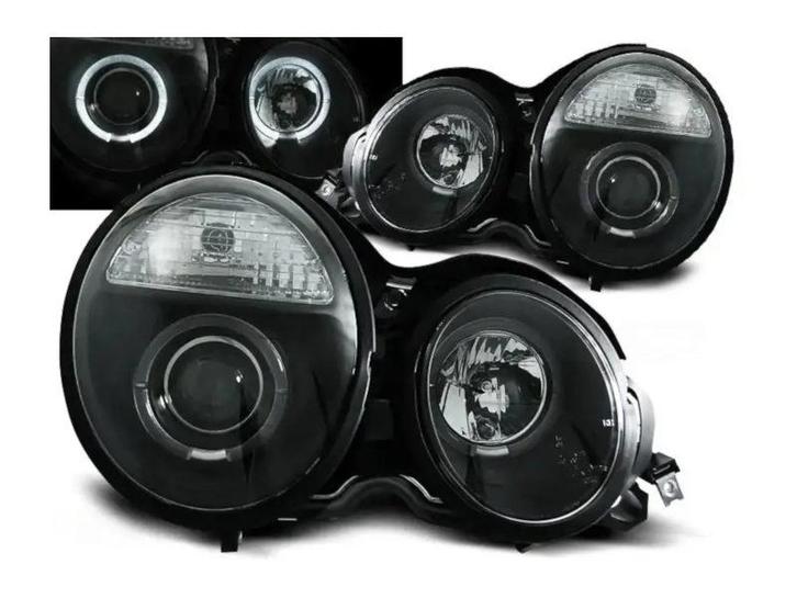 Angel Eyes koplampen Black geschikt voor Mercedes E-klasse, Auto-onderdelen, Verlichting, Nieuw, Mercedes-Benz, Verzenden