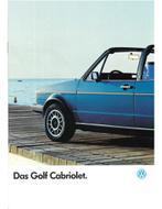 1986 VOLKSWAGEN GOLF CABRIOLET BROCHURE DUITS, Livres, Autos | Brochures & Magazines