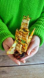 Baltische barnsteen - Barnsteen - Hand made Vintage sailboat, Nieuw