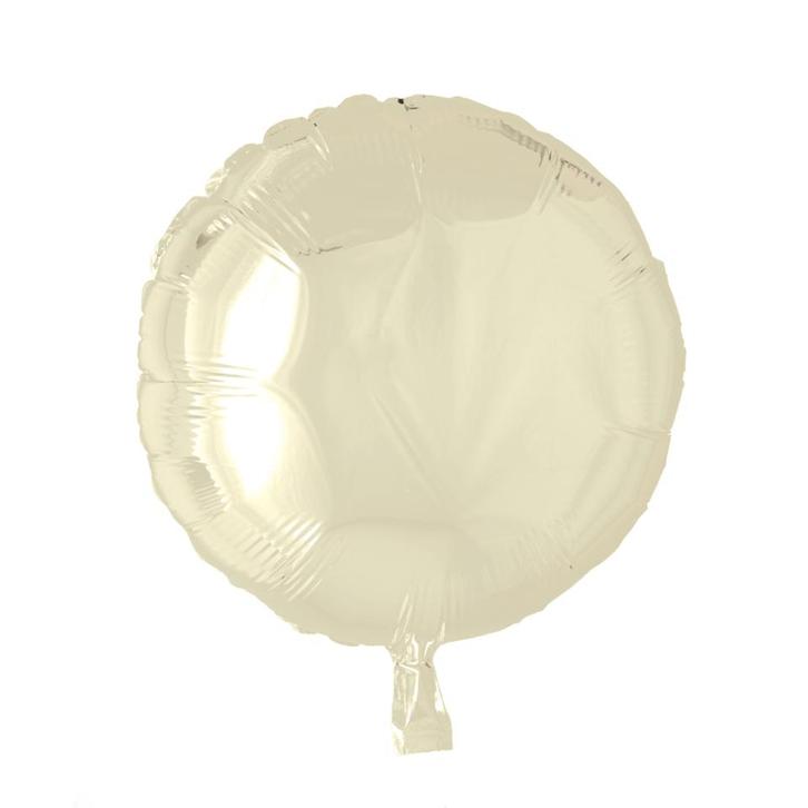 Helium Ballon Rond Ivoor 46cm leeg, Hobby en Vrije tijd, Feestartikelen, Nieuw, Verzenden
