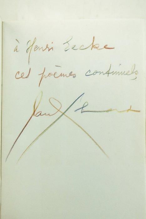 Signé; Paul Eluard - Corps Mémorable [avec envoi aux crayons, Antiek en Kunst, Antiek | Boeken en Manuscripten