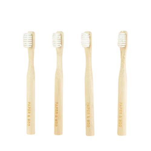 Shampoobars Bamboe Tandenborstel Kinderen 4st, Handtassen en Accessoires, Uiterlijk | Mondverzorging, Nieuw, Verzenden