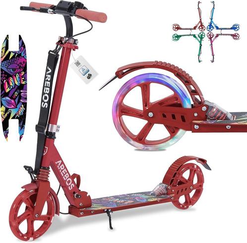 Arebos City Scooter Rood, in hoogte verstelbaar | opvouwbaar, Huis en Inrichting, Woonaccessoires | Overige, Verzenden