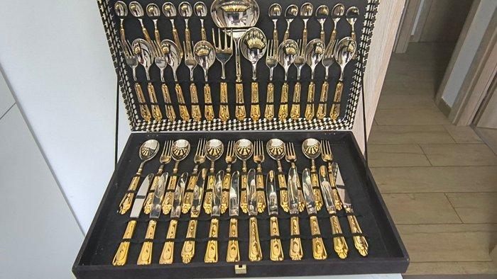 Bestekset voor 12 personen (51) - Verzilverd, Verguld - Made, Antiquités & Art, Antiquités | Meubles | Tables