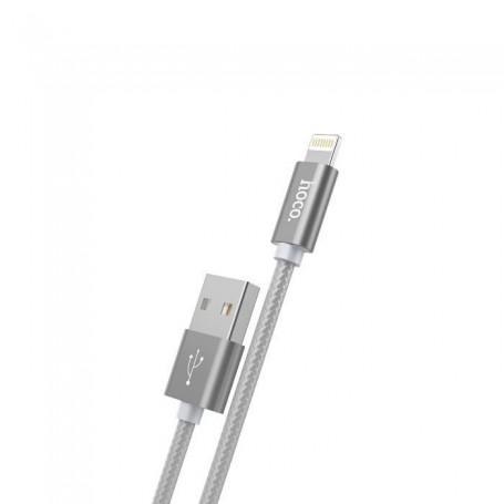 Hoco X2 Lightning naar USB 2.0 Gevlochten kabel Grijs 1 M..., Télécoms, Télécommunications Autre, Envoi
