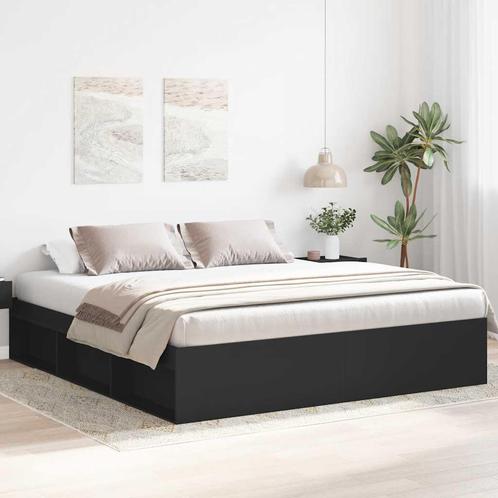 vidaXL Bedframe zwart 180x200 cm Super King Size, Huis en Inrichting, Slaapkamer | Bedden, Nieuw, Verzenden