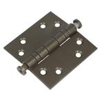 Kogellagerscharnier 7676 mm rechte hoek brons, Ophalen of Verzenden