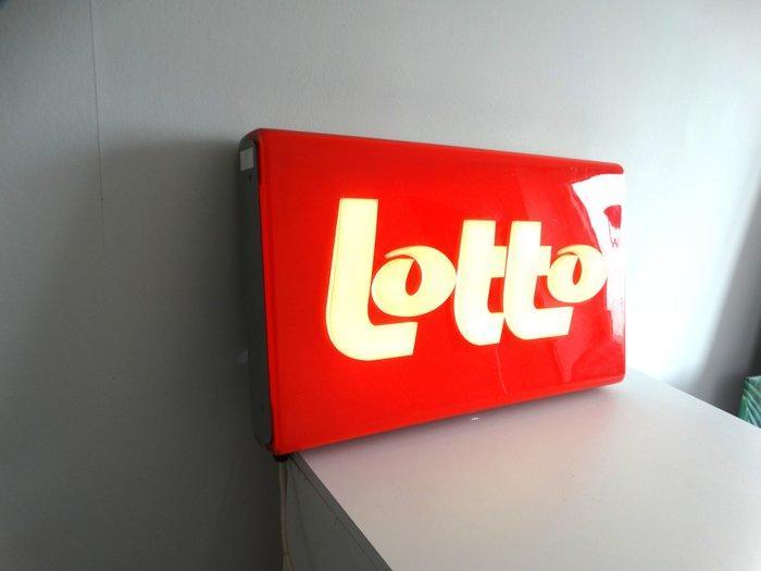 Nationale loterij - Lotto lichtreclame - Reclamebord met, Antiek en Kunst, Antiek | Wandborden en Tegels