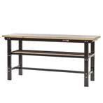 Werkbank zwart 200 cm met hardhouten blad, Ophalen of Verzenden, Nieuw