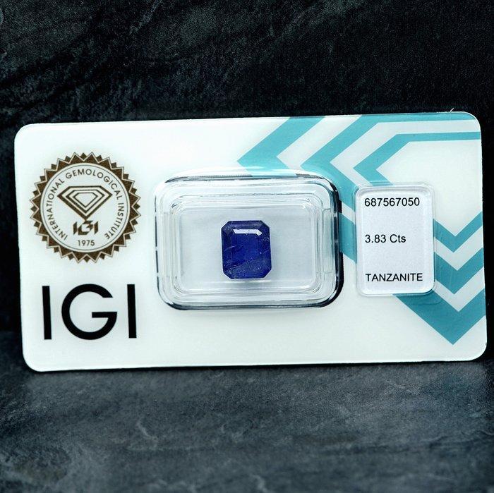 Zonder Minimumprijs - 1 pcs Blauw, Violet Tanzaniet - 3.83, Handtassen en Accessoires, Edelstenen