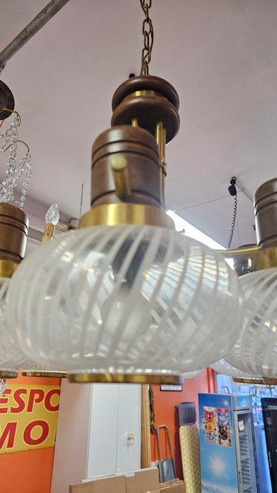 Plafondlamp - Verguld messing - Vintage kroonluchter, Antiek en Kunst, Antiek | Verlichting