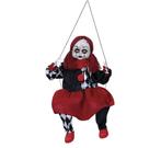 Halloween Hangdecoratie Clown Met Licht En Geluid 80cm, Verzenden