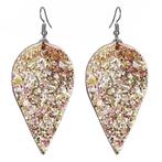 Fako Bijoux® - Oorbellen - Omgekeerde Druppel - Glitter -