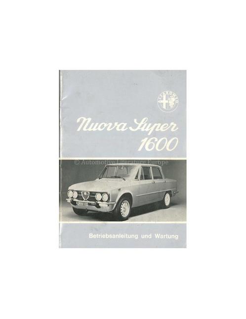 1977 ALFA ROMEO GIULIA NUOVA SUPER 1600 INSTRUCTIEBOEKJE D.., Auto diversen, Handleidingen en Instructieboekjes, Ophalen of Verzenden
