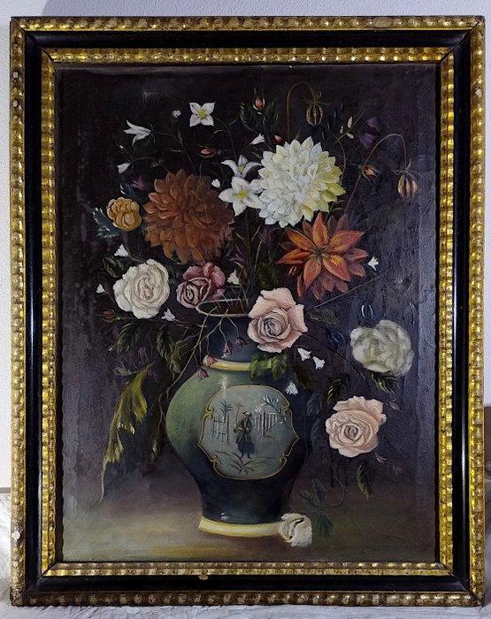 Italiaanse school (XX) - Vaso di Fiori, Antiek en Kunst, Kunst | Schilderijen | Klassiek