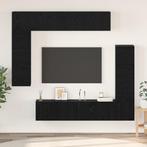 vidaXL Tv-meubelset 8 pcs Zwart eiken 80 x 30 x 30 cm, Huis en Inrichting, Kasten |Televisiemeubels, Verzenden, Nieuw