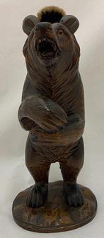 sculptuur, Sculptuur beer (borstelhouder) - 38 cm - Hout
