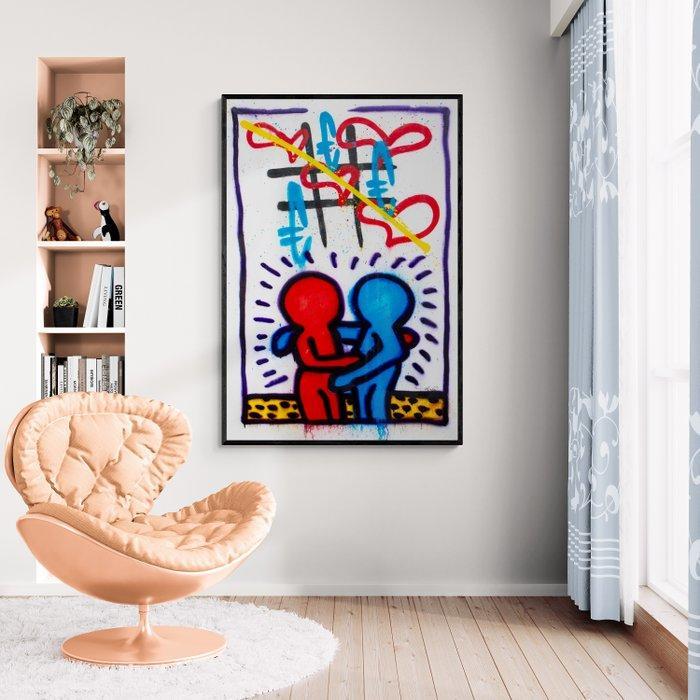 RAM - Vs Keith - Melted Emotional Special Dark Blue Outline, Antiek en Kunst, Kunst | Schilderijen | Modern