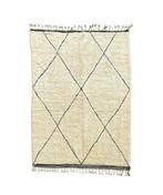 Handmade Moroccan Beni Ourain Wool Rug 200x310 cm - Berber, Antiek en Kunst