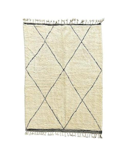 Handmade Moroccan Beni Ourain Wool Rug 200x310 cm - Berber, Antiek en Kunst, Curiosa en Brocante