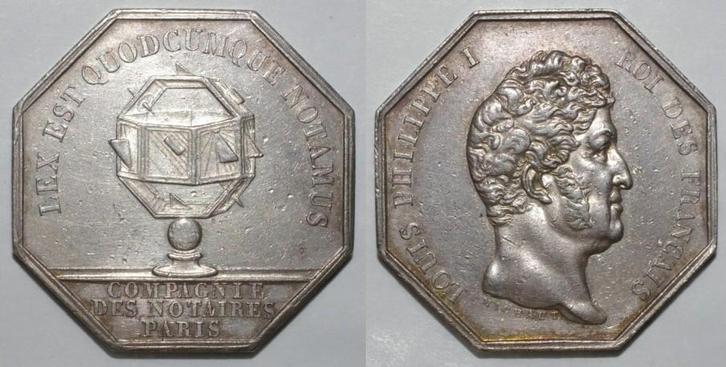 France Komitat 75 Paris Notare Unternehmen Ler 319 Ss, Postzegels en Munten, Penningen en Medailles, Verzenden