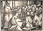 Hans Holbein (d.1543); Folio with 3 woodcuts: Synod of