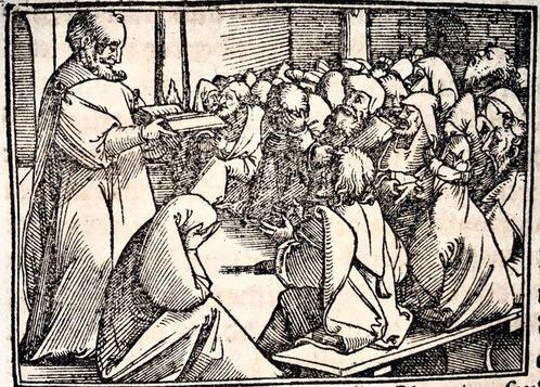 Hans Holbein (d.1543); Folio with 3 woodcuts: Synod of, Antiek en Kunst, Antiek | Boeken en Manuscripten