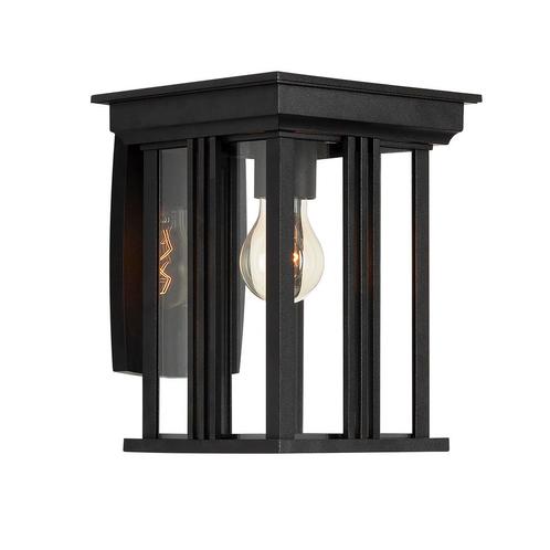 Strak &amp; modern Essex Muurlamp Zwart Buitenverlichting, Tuin en Terras, Buitenverlichting, 50 tot 250 watt, Nieuw, Aluminium