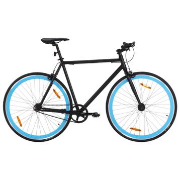 vidaXL Fiets met vaste versnelling 700 c 59 cm zwart en, Verzenden