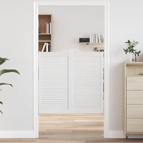 vidaXL Draaideuren louvre design 2 paar 100x100 cm wit, Doe-het-zelf en Bouw, Deuren en Vliegenramen, Nieuw, Verzenden