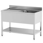 Spoeltafel | RVS | 1 Spoelbak (Rechts) + Afdruipvlak |, Verzenden
