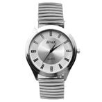 Fako® - Horloge - Rekband - BOSCK - Ø 40mm - Zilverkleurig -, Handtassen en Accessoires, Horloges | Dames, Nieuw, Verzenden