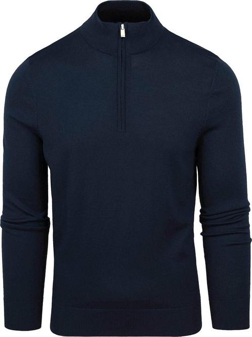 Suitable Merino Half Zip Trui Navy maat Maat 48/50 (M) Heren, Kleding | Heren, Truien en Vesten, Blauw, Nieuw, Maat 48/50 (M)