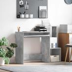 vidaXL Bureau met plank Betongrijs 106 x 40 x 88,5 cm, Verzenden, Nieuw