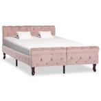 vidaXL Bedframe fluweel roze 120x200 cm, Huis en Inrichting, Slaapkamer | Bedden, Verzenden, Nieuw