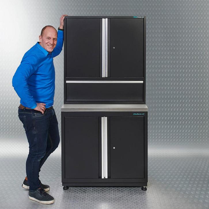 Datona PREMIUM werkbank met RVS werkblad 92 cm breed -, Doe-het-zelf en Bouw, Werkbanken, Ophalen of Verzenden