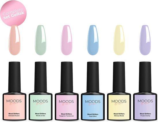 2eChoix | Moods Gellac 6-Piece Set - Gel Nail Polish Starter, Handtassen en Accessoires, Uiterlijk | Lichaamsverzorging, Ophalen of Verzenden