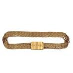 Chanel - Vintage Gold Metal Multi Chain Belt Logo Plate -, Antiek en Kunst, Antiek | Tapijten, Tafelkleden en Textiel