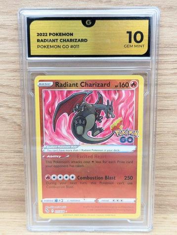 Pokémon - 1 Graded card - Radiant Charizard 011 - Pokemon GO
