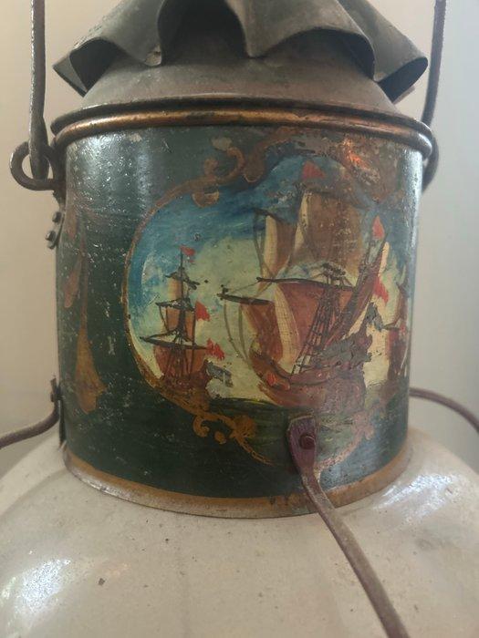 Maritieme objecten - plaatijzer, geblazen glas,, Antiek en Kunst, Curiosa en Brocante