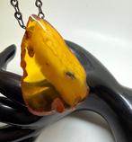 Oud natuurlijk patroon Baltisch amber hanger en ketting -, Antiek en Kunst