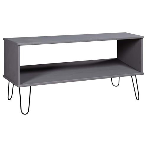 vidaXL Table basse New York Gris Bois de pin massif, Huis en Inrichting, Tafels | Salontafels, Verzenden