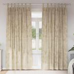 vidaXL Gordijn met gordijnen 2 pcs Crème 260 x 140 cm, Huis en Inrichting, Stoffering | Gordijnen en Lamellen, Verzenden, Nieuw