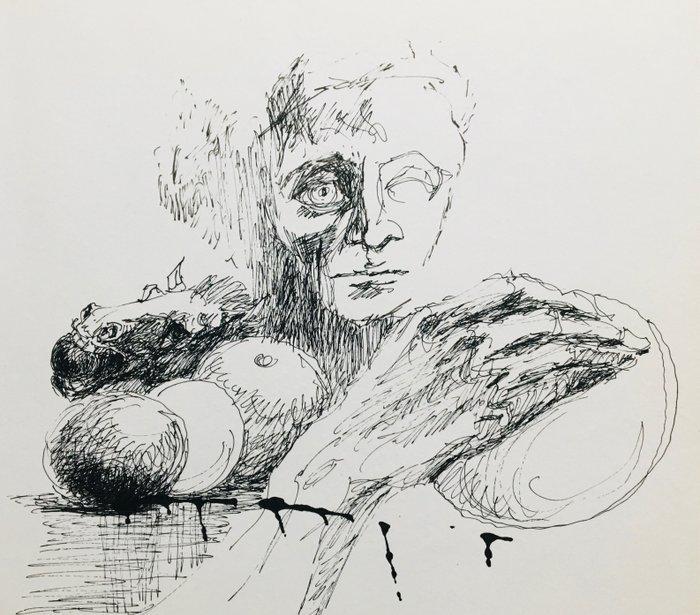 Marcel Chirnoaga (1930–2008) - Sans-titre - Dessin original, Antiek en Kunst, Kunst | Designobjecten