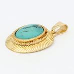 Hanger - 14 karaat Geel goud - Turkoois