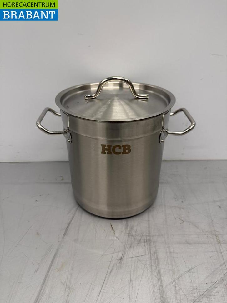 HCB RVS Soeppan Kookpan Pan Inductie 20 x 20 cm 6 liter, Zakelijke goederen, Horeca | Keukenapparatuur, Ophalen of Verzenden
