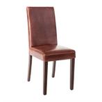 Stoelen | Kunstleer/Hout | Antique Dark Brown | Houtlook, Zakelijke goederen, Verzenden, Nieuw in verpakking
