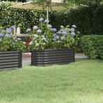 vidaXL Plantenbak 114x40x36 cm gepoedercoat staal, Verzenden, Nieuw