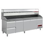 Pizzawerkbank + Opzetkoelvitrine | 564L | 3 Deuren + 3, Verzenden
